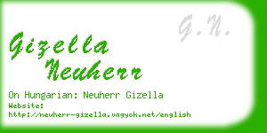 gizella neuherr business card